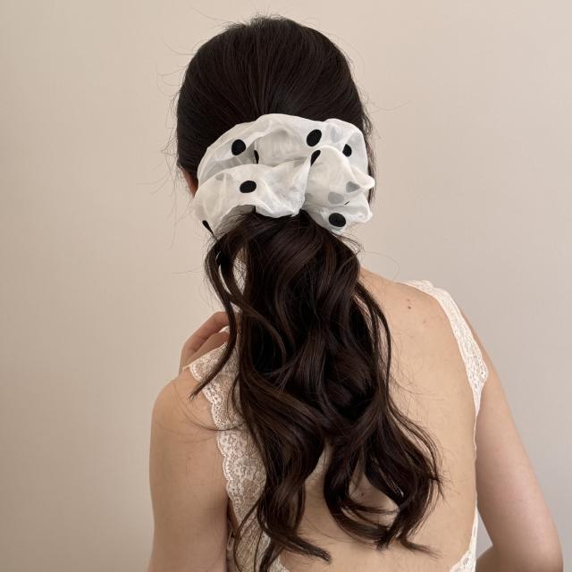 French trend polka dots classic large size scrunchies