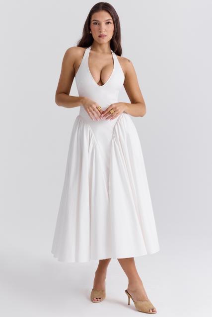 2026 Women's Clothing New Spring Collection Elegant V-Neck Halter Sexy Dress maxi dress