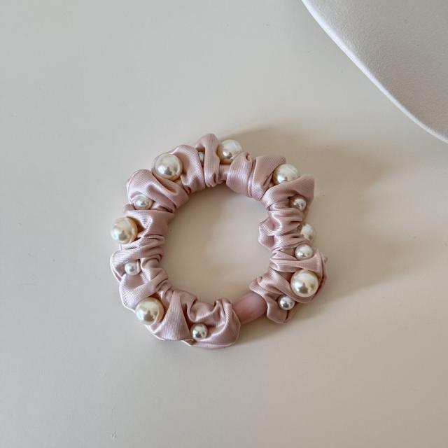 Korean-Style Gentle and Versatile High-Elasticity Hair Ties pink color hair ties for women