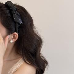 Elegant diamond bunny ear zig zag headband for women