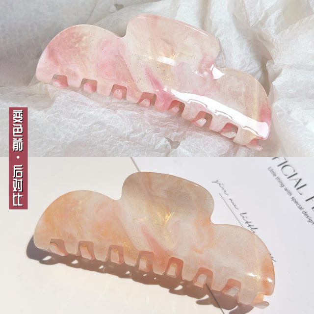 Korean fashion large size acrylic hair claw clips for women