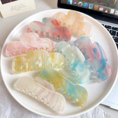 Korean fashion large size acrylic hair claw clips for women