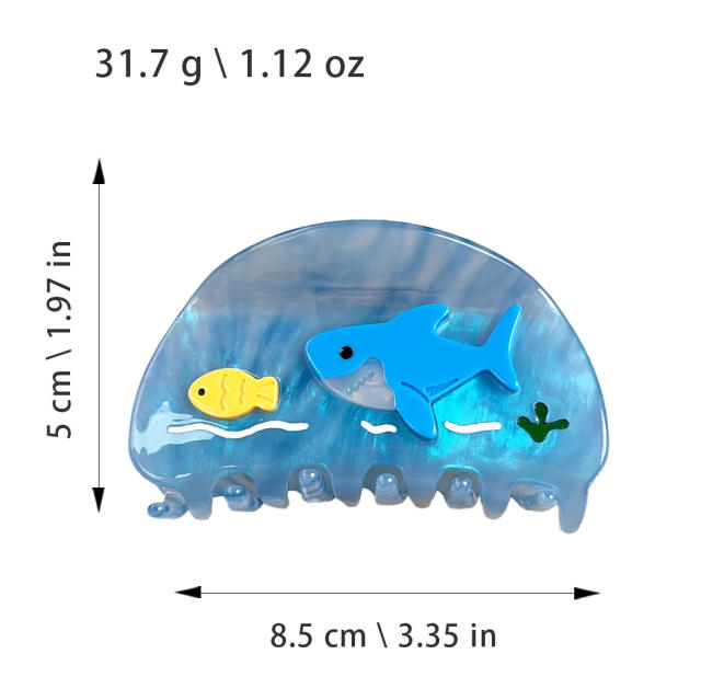 Cute Cartoon Ocean Animal Hair Clips Whale Turtle Hair Claw Clips