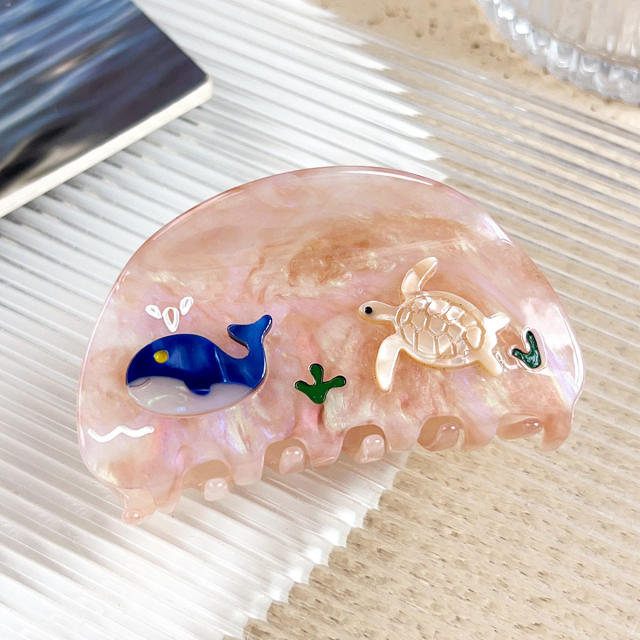 Cute Cartoon Ocean Animal Hair Clips Whale Turtle Hair Claw Clips