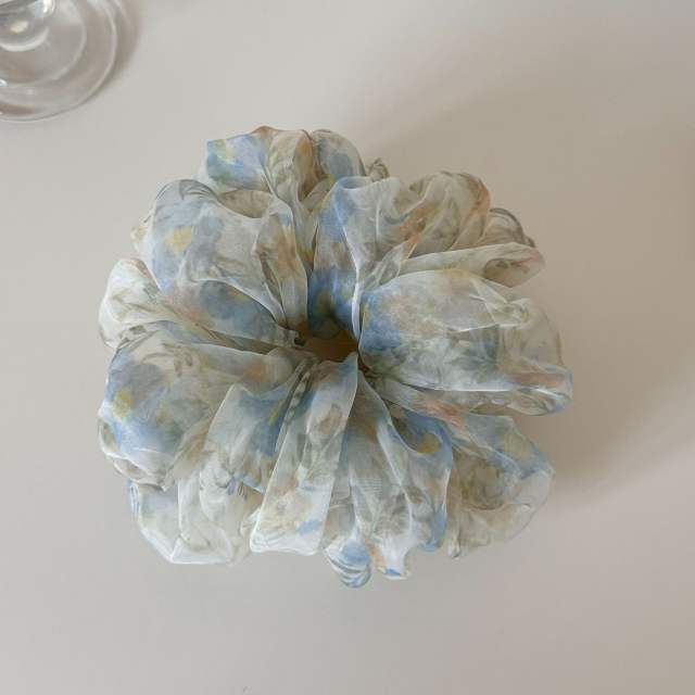 Summer Romantic Mesh Floral Scrunchie Gentle and Fairy large size scrunchies