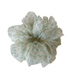 Summer Romantic Mesh Floral Scrunchie Gentle and Fairy large size scrunchies