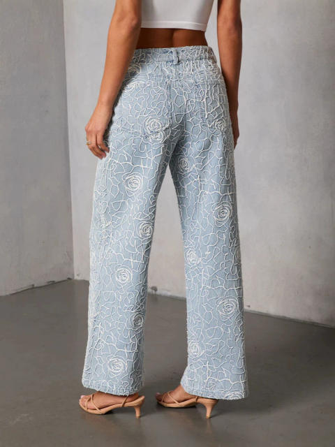 2026 New Casual Loose Embroidered Set Jacket and Pants