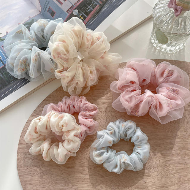 Mesh Large size scrunchies for women summer Oversized Headwear