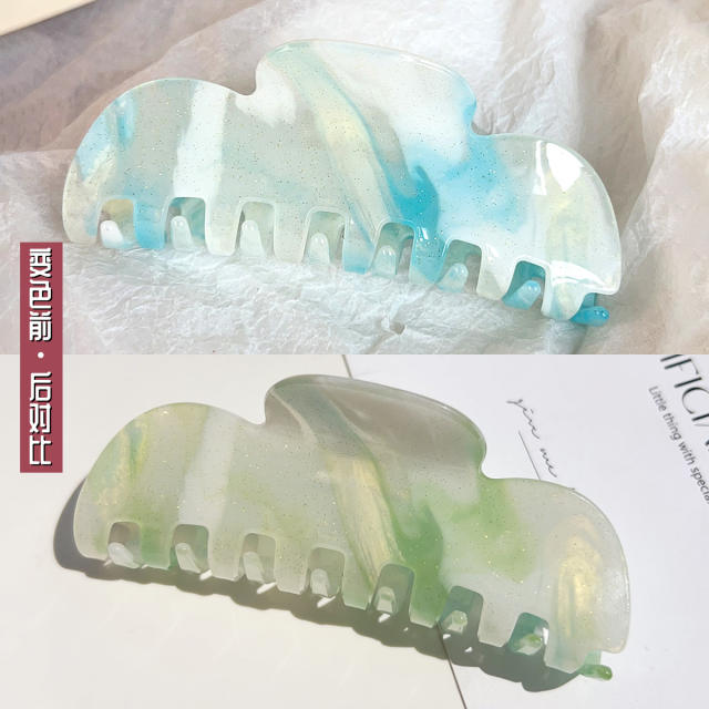 Korean fashion large size acrylic hair claw clips for women