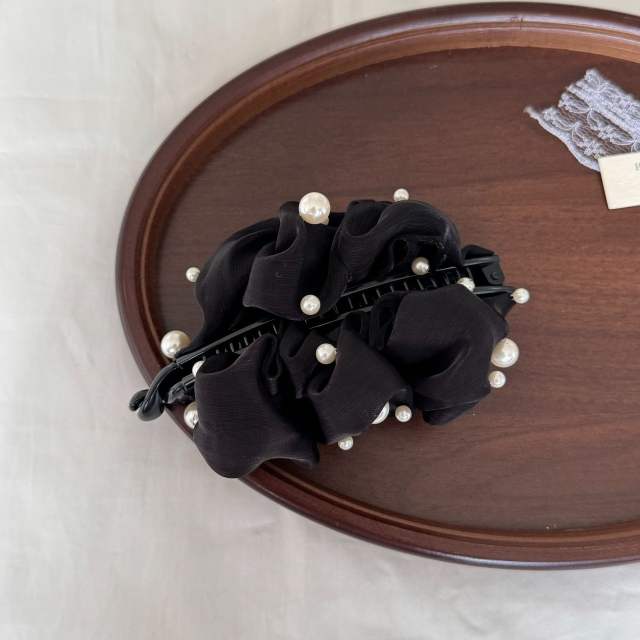 2026 New Style Bubble Mesh Pearl Style banana clips hair clips for women