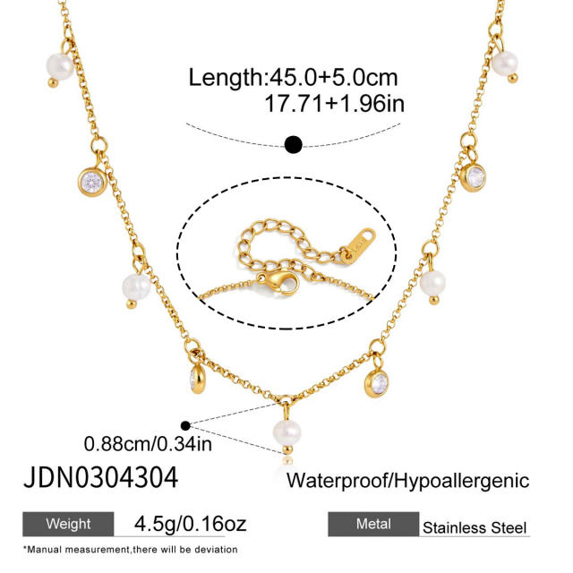 Stainless Steel bracelet Pearl Bracelet Beaded Non-Fading Women's hand accessory
