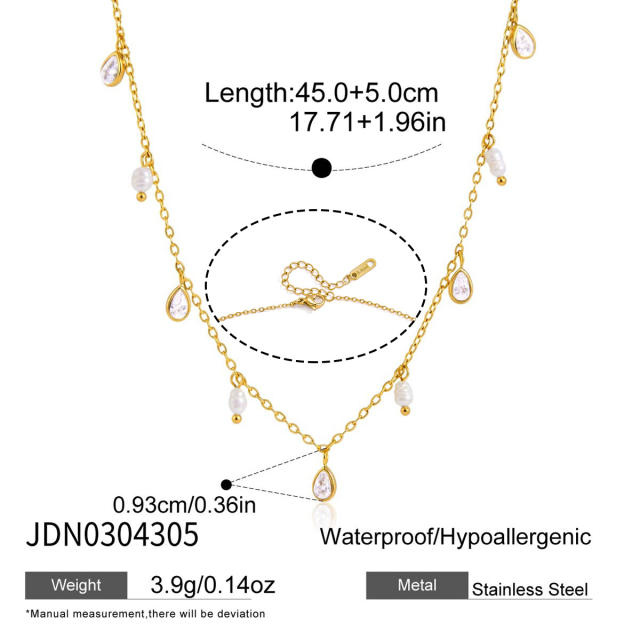 Stainless Steel bracelet Pearl Bracelet Beaded Non-Fading Women's hand accessory