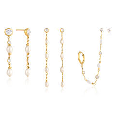 Pearl Tassel Earrings for Women elegant stainless steel earrings