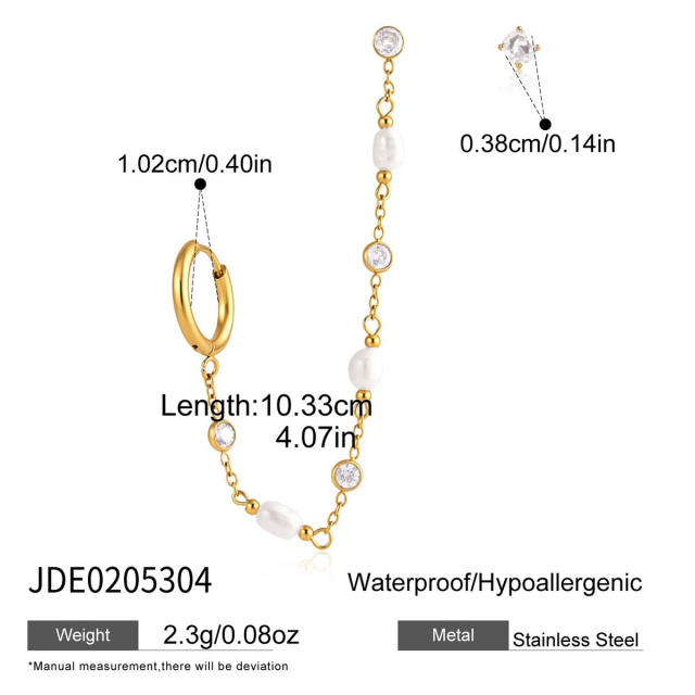Pearl Tassel Earrings for Women elegant stainless steel earrings