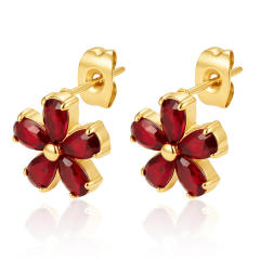 Eh052-1 five-petal flower pomegranate red