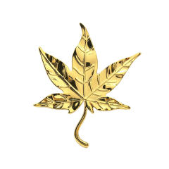 Light Luxury Maple Leaf Brooch for Women Fashionable stainless steel brooch