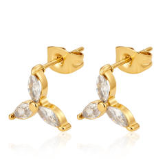 Eh052-4 triangular flower white zirconium