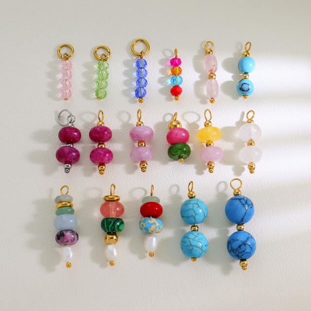 Bead Series Colorful Natural Stone Beads DIY Jewelry charm Handmade String Accessories