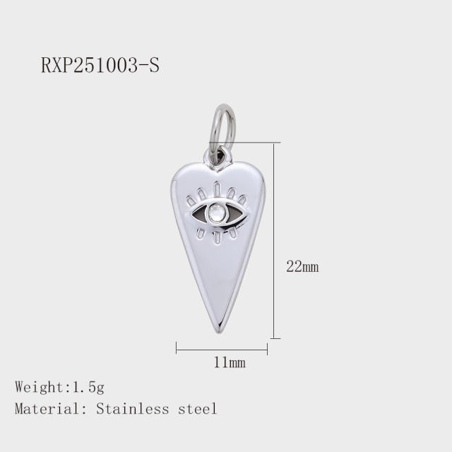 Hot-Selling Silver Life Series Stainless Steel Key Lock Love Phone Crown Jewelry Accessories Pendant