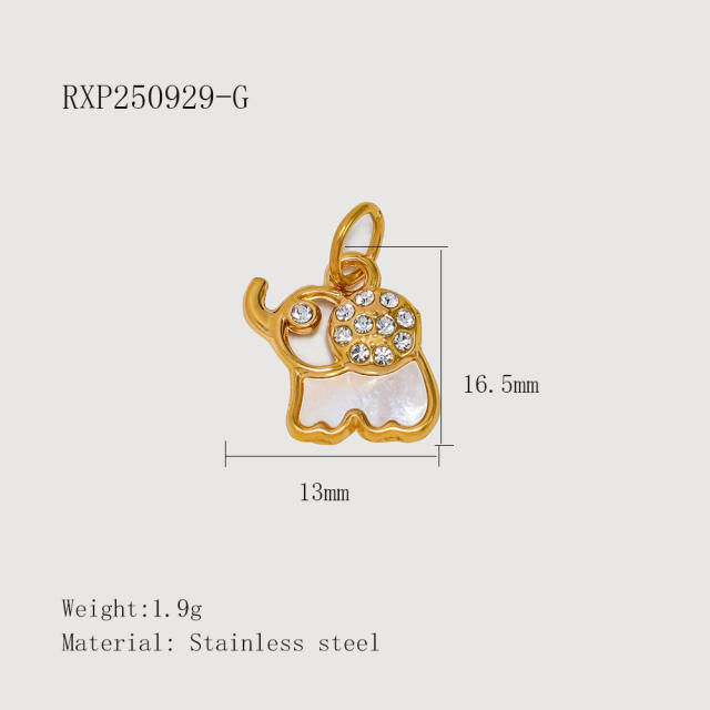 Creative Oil Dripping Colorful Stereo DIY Pendant Stainless Steel Plated 18K Gold Small Pendant Collection