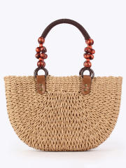 New Style Straw Woven Bag Beach Vacation Bag