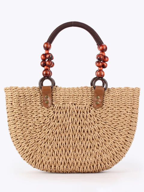 New Style Straw Woven Bag Beach Vacation Bag