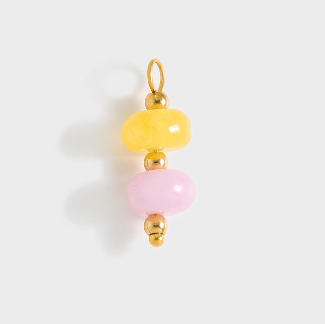 Bead Series Colorful Natural Stone Beads DIY Jewelry charm Handmade String Accessories