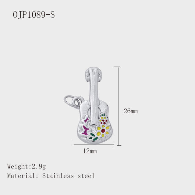 Hot-Selling Silver Life Series Stainless Steel Key Lock Love Phone Crown Jewelry Accessories Pendant
