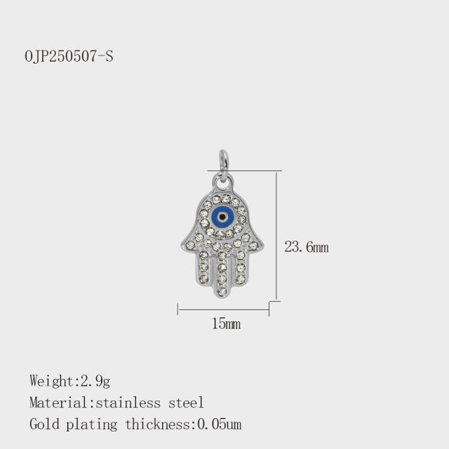 Hot-Selling Silver Life Series Stainless Steel Key Lock Love Phone Crown Jewelry Accessories Pendant