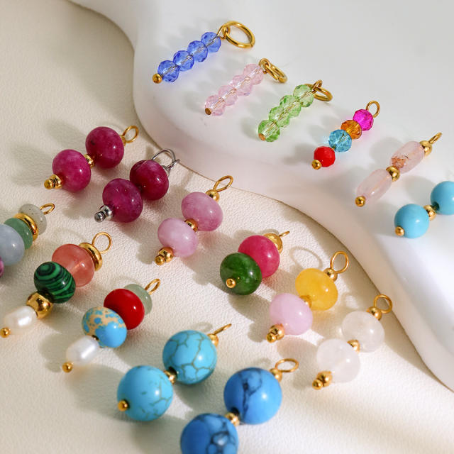 Bead Series Colorful Natural Stone Beads DIY Jewelry charm Handmade String Accessories