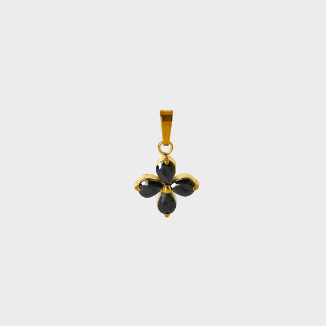 DIY Accessories Pendant Stainless Steel Plated 18K Gold Full Diamond Sweet Pepper Planet Butterfly Boots Pendant