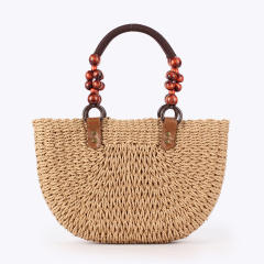New Style Straw Woven Bag Beach Vacation Bag