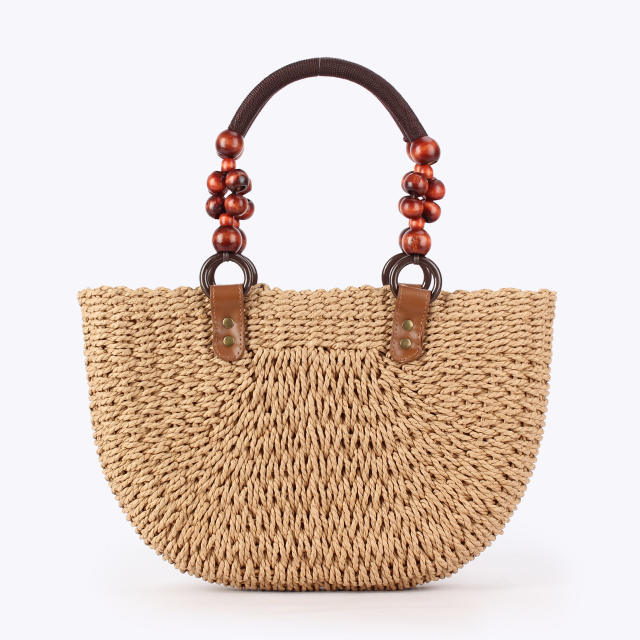 New Style Straw Woven Bag Beach Vacation Bag