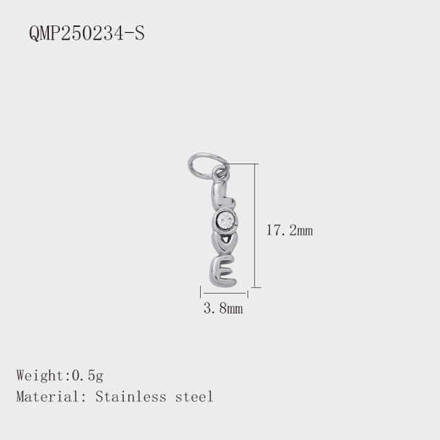 Hot-Selling Silver Life Series Stainless Steel Key Lock Love Phone Crown Jewelry Accessories Pendant