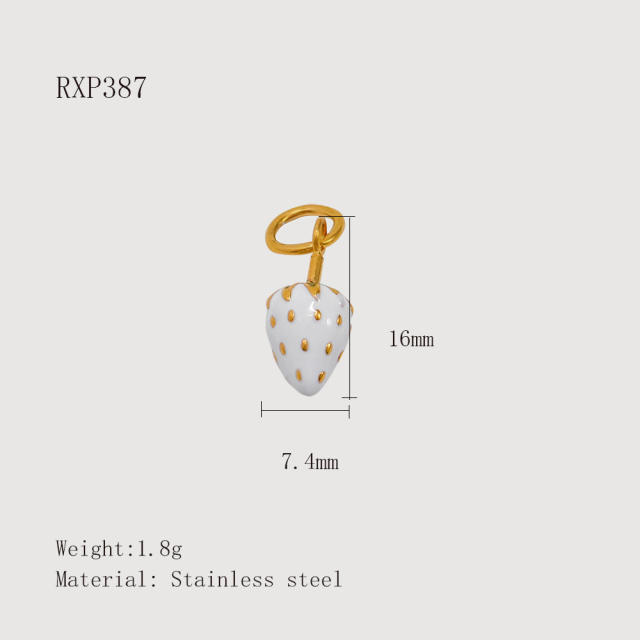 Creative Oil Dripping Colorful Stereo DIY Pendant Stainless Steel Plated 18K Gold Small Pendant Collection