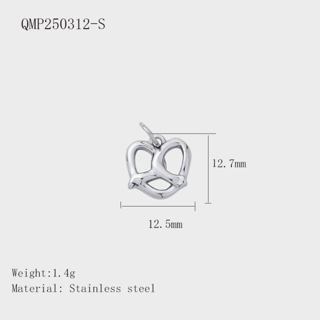 Hot-Selling Silver Life Series Stainless Steel Key Lock Love Phone Crown Jewelry Accessories Pendant