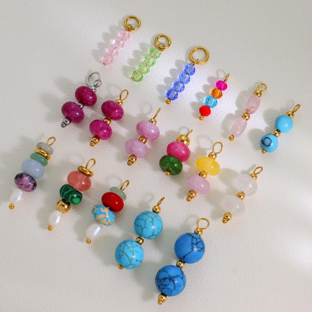 Bead Series Colorful Natural Stone Beads DIY Jewelry charm Handmade String Accessories