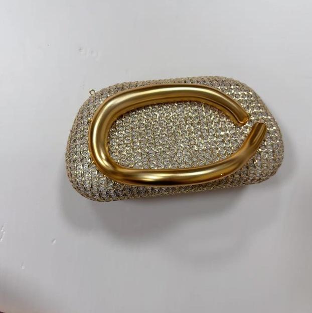 2026 New Retro Metal Handle Chain Box Bag Crossbody Shoulder Clutch Bag Evening Bag