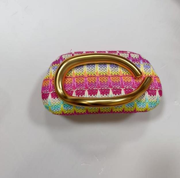 2026 New Retro Metal Handle Chain Box Bag Crossbody Shoulder Clutch Bag Evening Bag