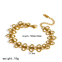 Personality easy match hollow out butterfly bow stainless steel necklace bracelet set
