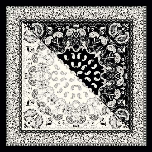 90cm satin paisley pattern square scarf headscarf for women