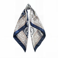 90cm satin paisley pattern square scarf headscarf for women