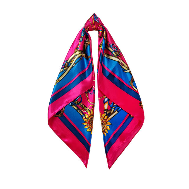 Imitation Silk Scarf 90cm Headscarf for Women satin square scarf
