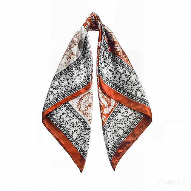 Cashew Pattern imitation Silk Scarf for Women 90cm square headscarf