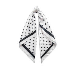 Polka Dot Printed Headscarf Women's imitation Silk Scarf 90cm sqaure scarf