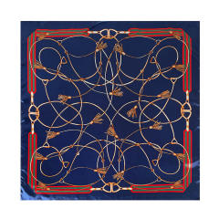 90cm chain pattern satin scarf headscarf for women