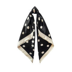 90cm Headscarf for Women Polka Dot imitation Silk Scarf satin square scarf