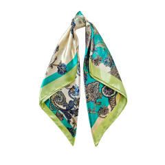 Vintage classic paisley pattern print 90cm square scarf satin headscarf