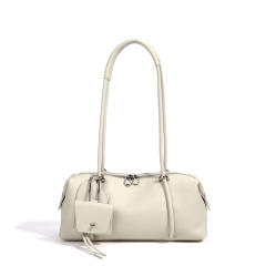 Boston Baguette Bag for Women Light Luxury Genuine Leather Underarm Bag shoulder bag