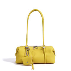 Boston Baguette Bag for Women Light Luxury Genuine Leather Underarm Bag shoulder bag